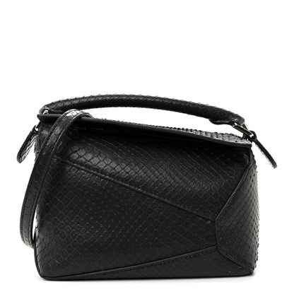 Loewe Snakeskin Mini Puzzle Bag Dark Grey 1 of 10