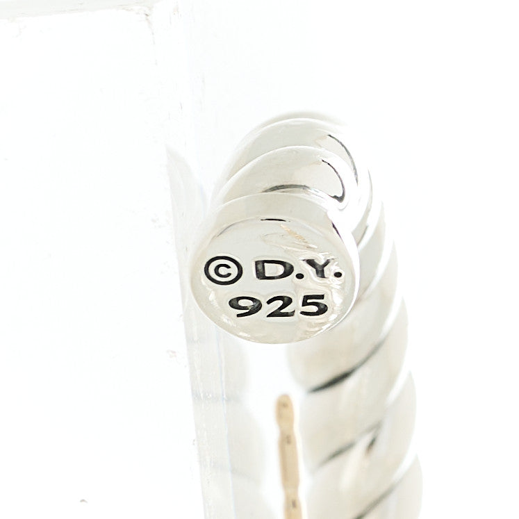 David Yurman Sterling Silver Sculpted Cable Hoop Earrings 4 of 4