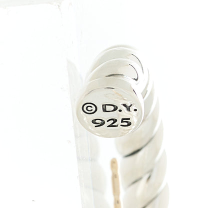 David Yurman Sterling Silver Sculpted Cable Hoop Earrings 4 of 4