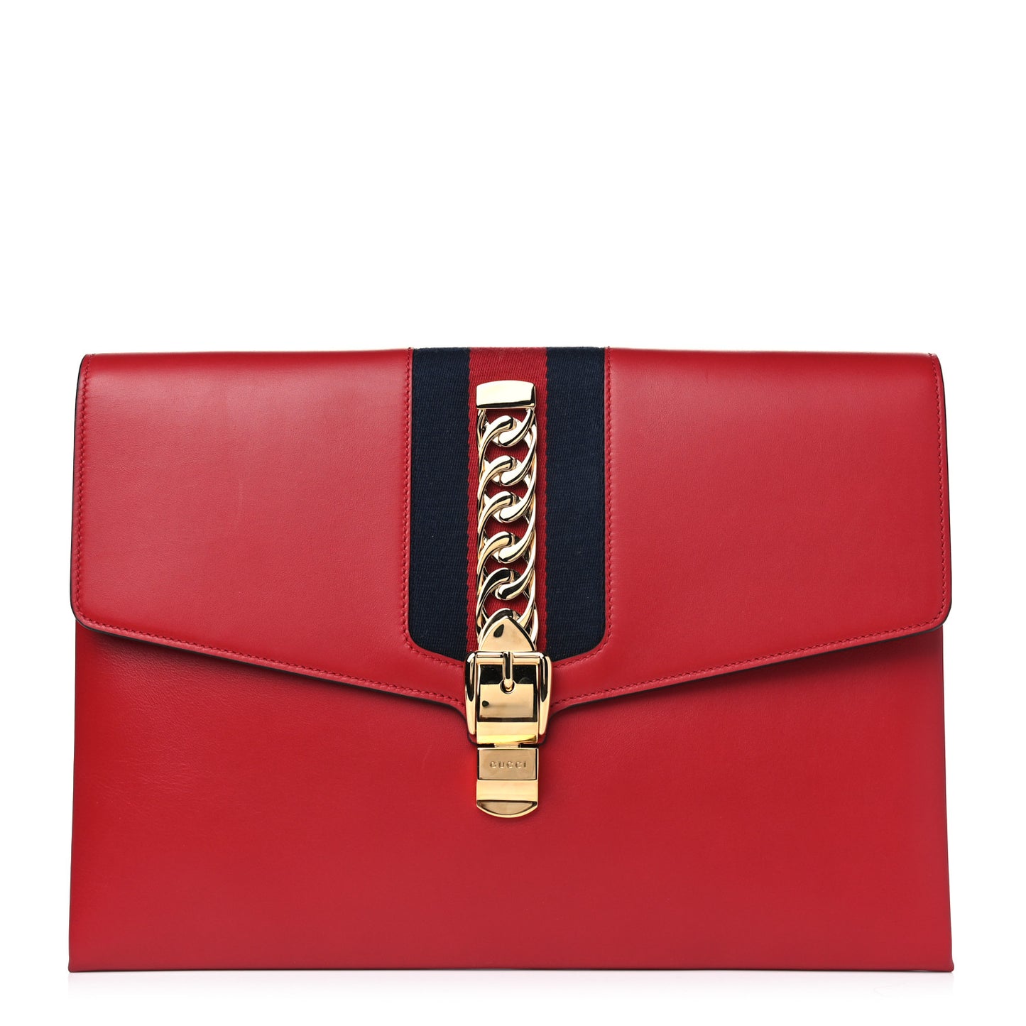 Calfskin Maxi Sylvie Clutch Red
