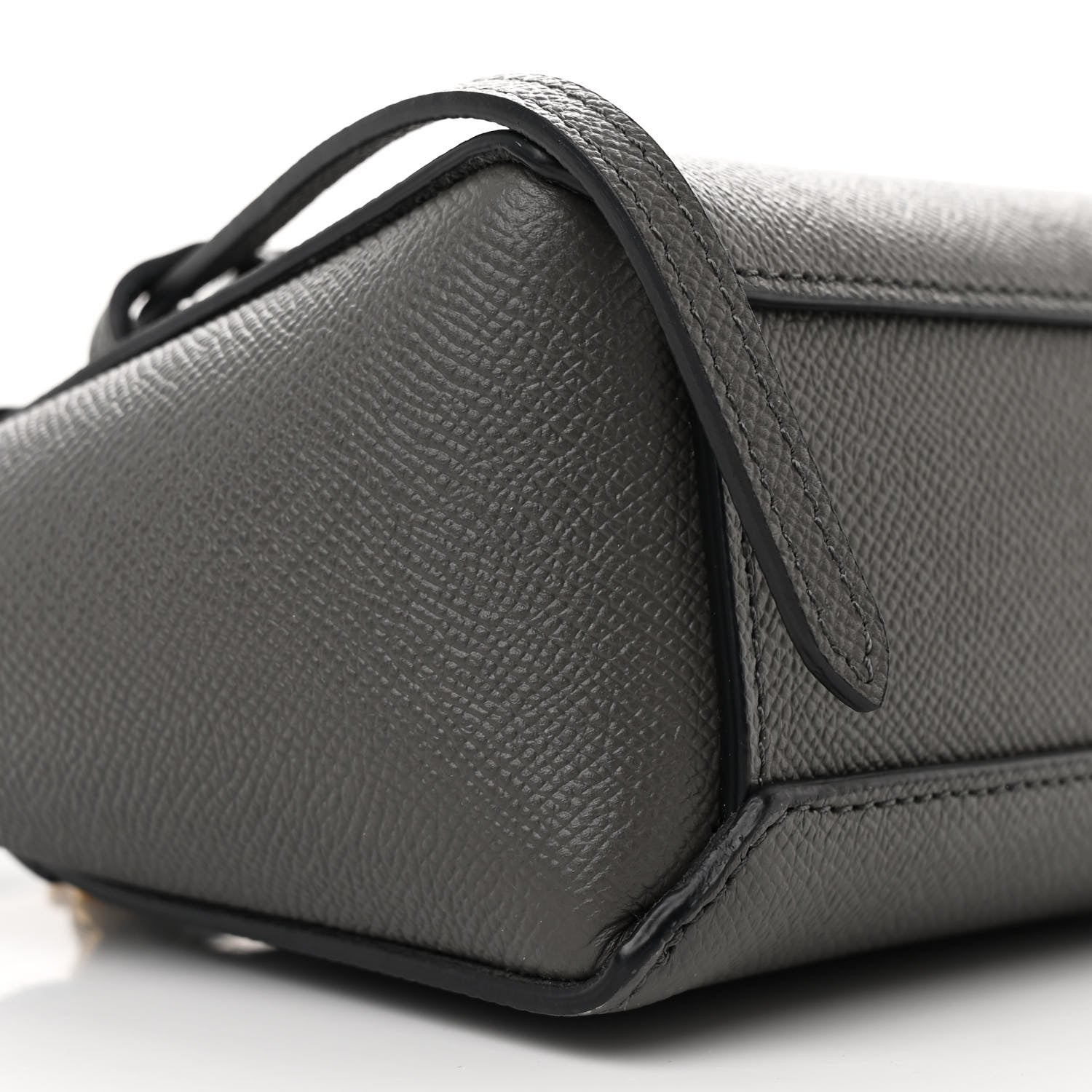 Celine Grained Calfskin Pico Belt Bag Grey 9 of 10