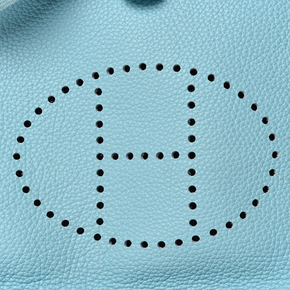 Hermes Taurillon Clemence Evelyne III PM Bleu Atoll 11 of 12
