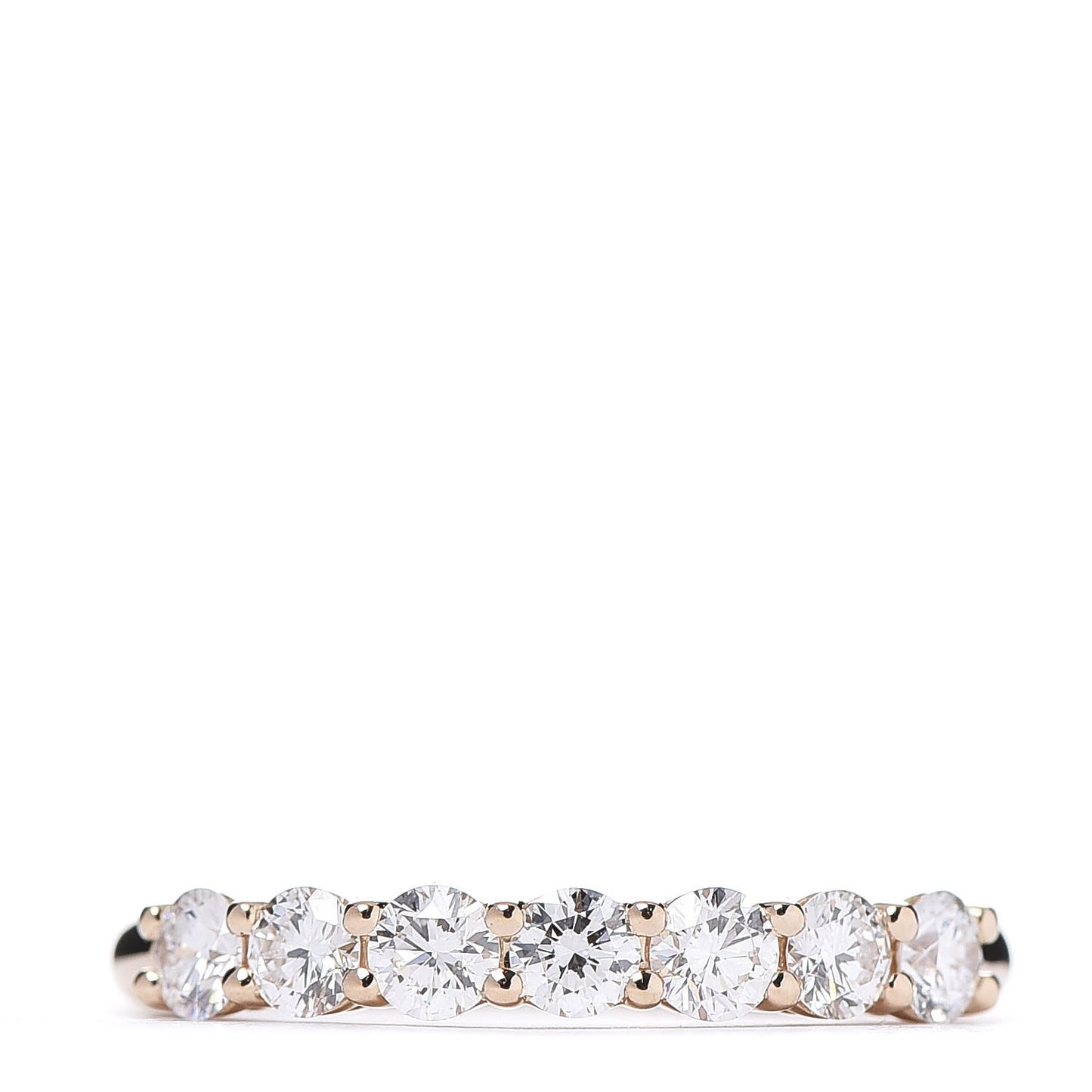 18K Rose Gold Diamond 3mm Half Circle Embrace Band Ring 50 5.5