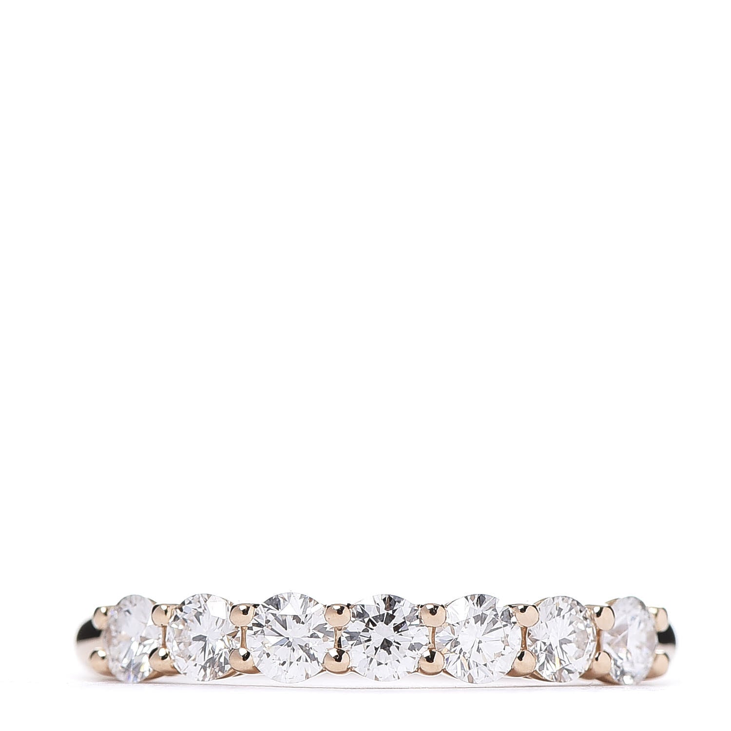 Tiffany 18K Rose Gold Diamond 3mm Half Circle Embrace Band Ring 50 5.5 1 of 6