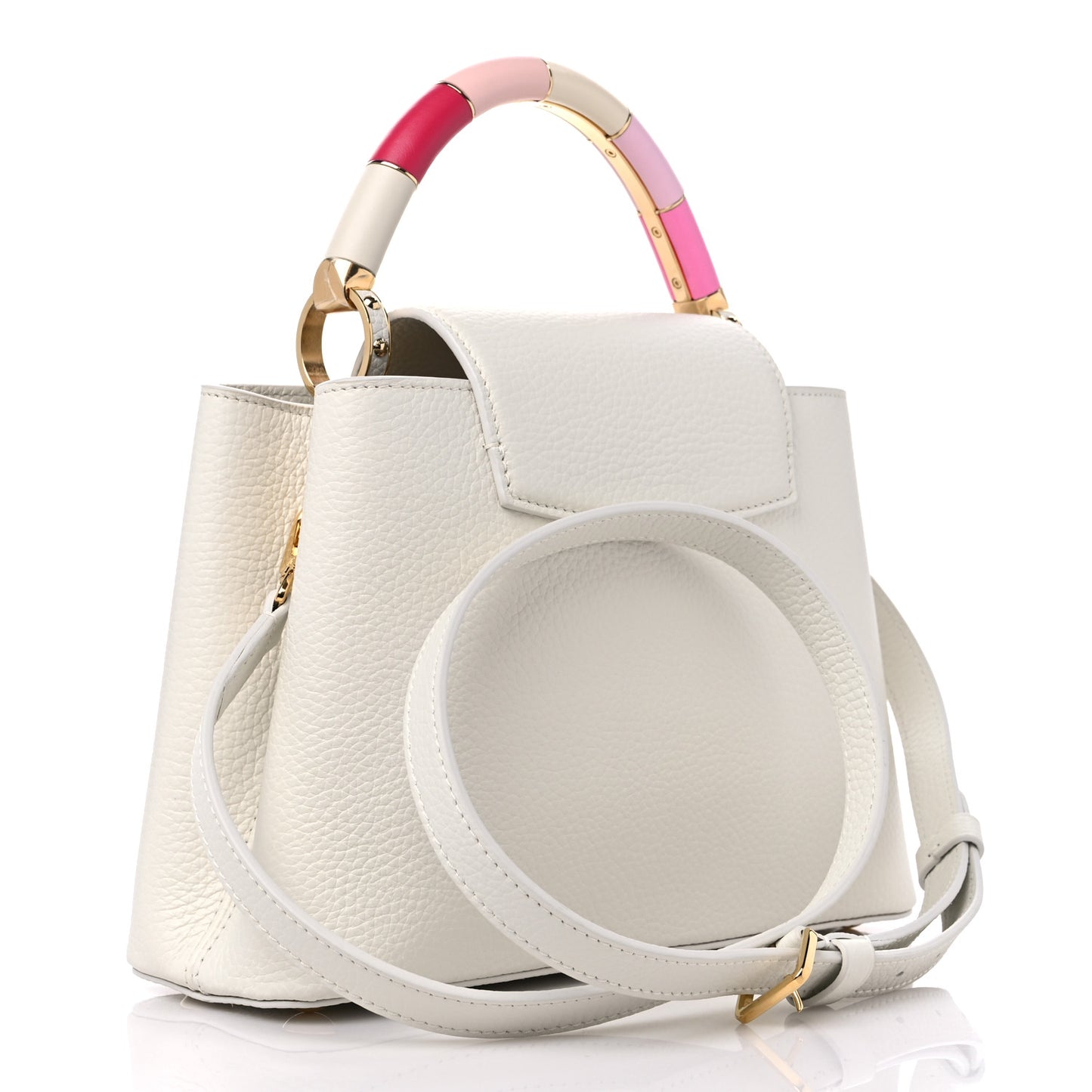 Taurillon Lambskin Calfskin Capucines BB Snow White