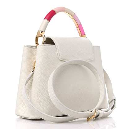 Louis Vuitton Taurillon Lambskin Calfskin Capucines BB Snow White 3 of 9