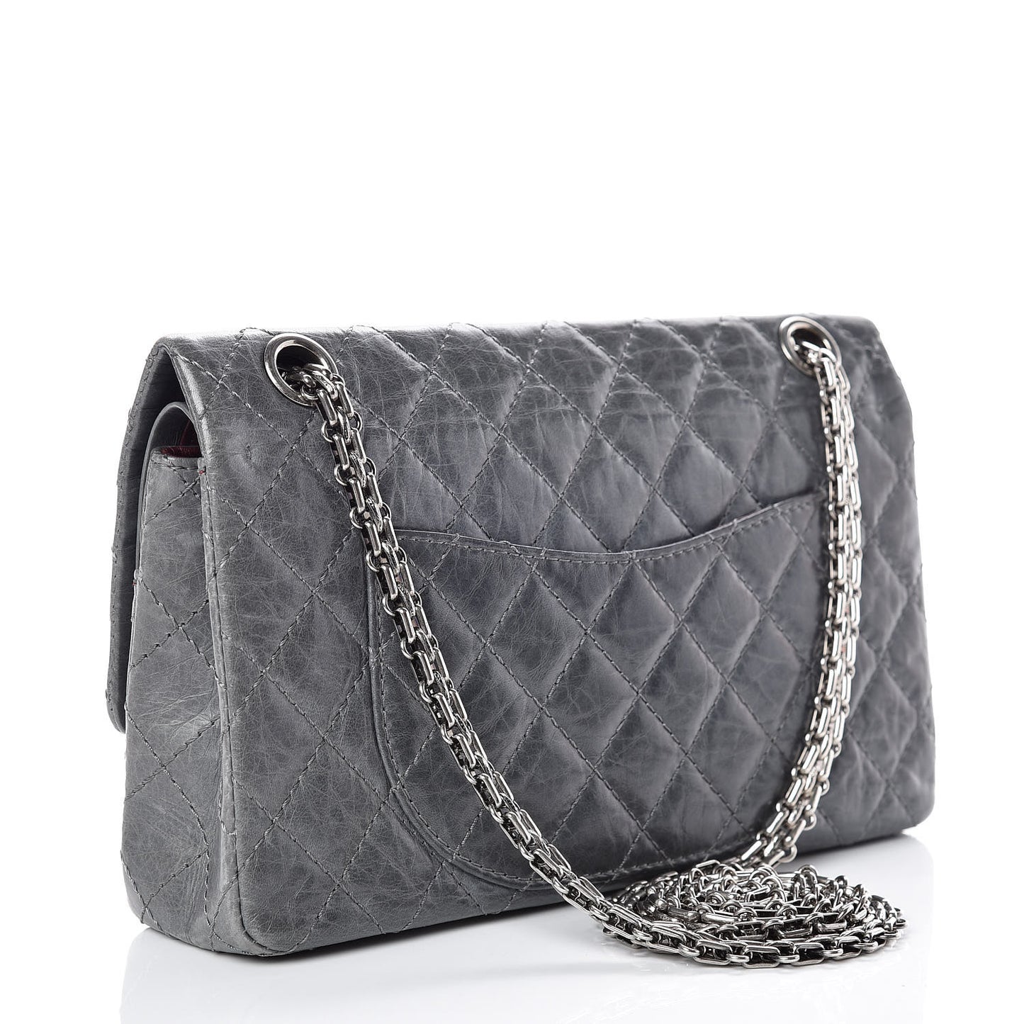 Aged Calfskin Quilted 50th Anniversary 2.55 Reissue 225 Flap Grey