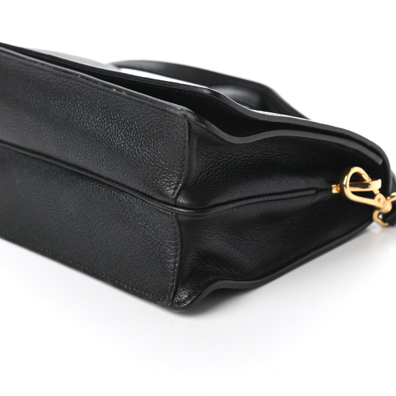 Prada Vitello Daino Double Strap Flap Crossbody Black 7 of 9