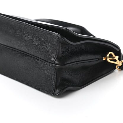 Prada Vitello Daino Double Strap Flap Crossbody Black 7 of 9