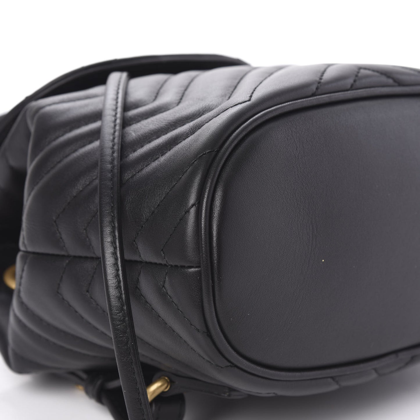 Calfskin Matelasse GG Marmont Flap Backpack Black