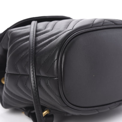 Gucci Calfskin Matelasse GG Marmont Flap Backpack Black 5 of 11