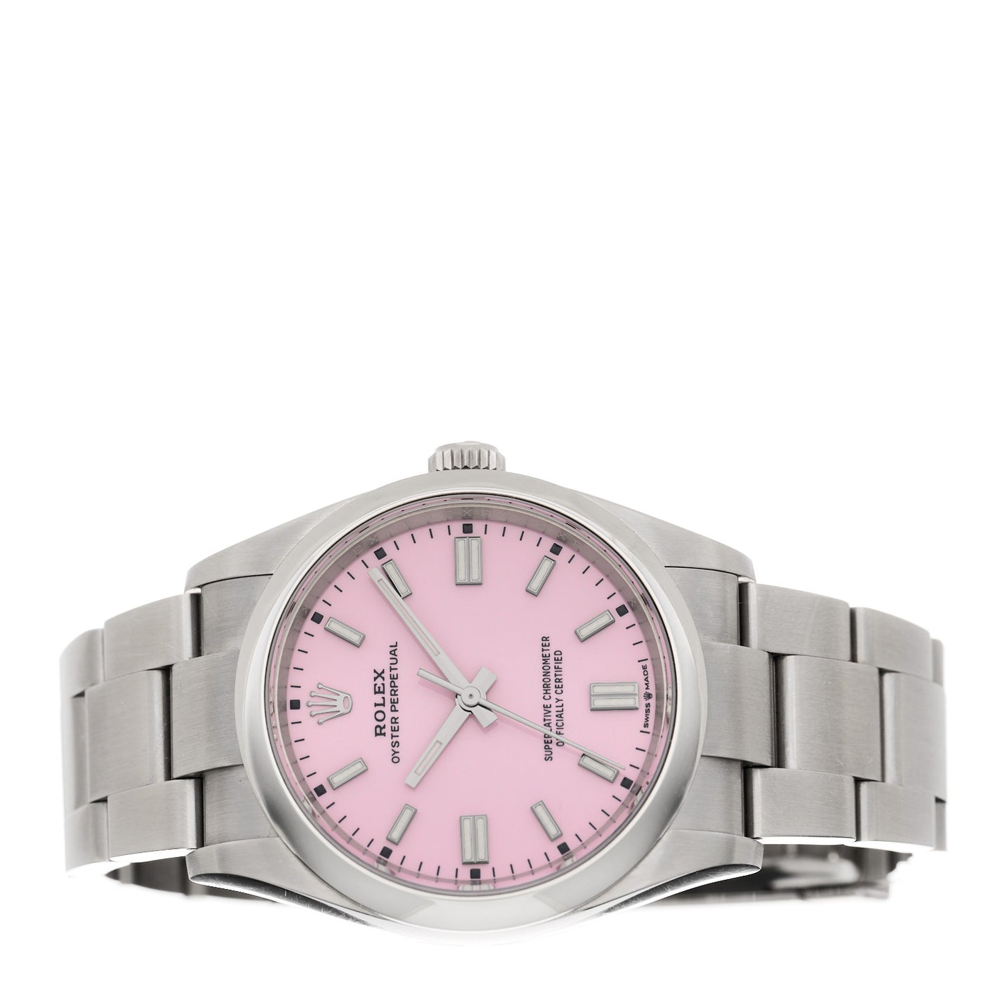 Stainless Steel 36mm Oyster Perpetual Watch Candy Pink 126000