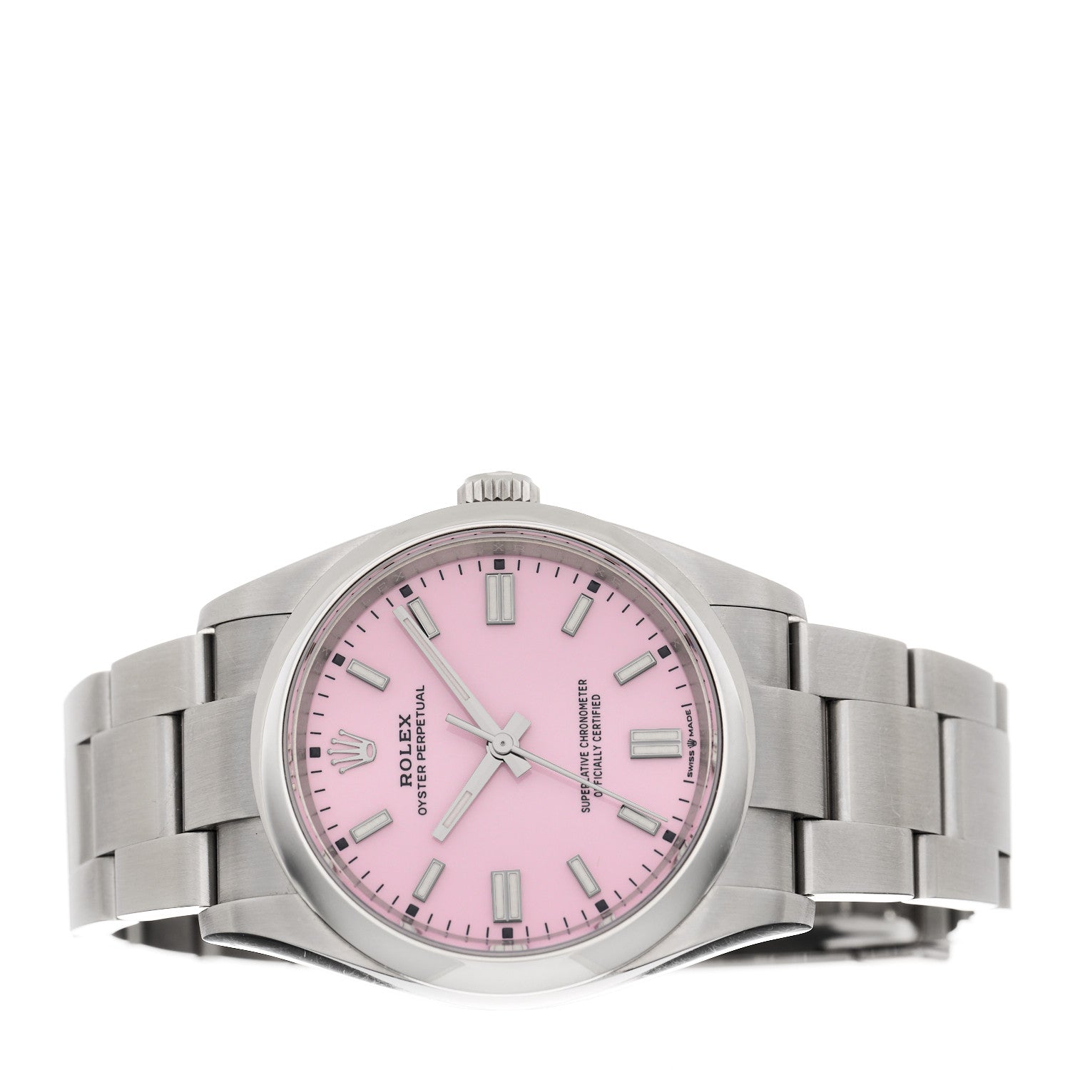 Rolex Stainless Steel 36mm Oyster Perpetual Watch Candy Pink 126000 2 of 5