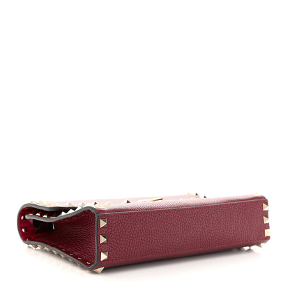 Valentino Garavani Pebbled Calfskin Medium Rockstud Flip Lock Crossbody Bag Rubin 4 of 10