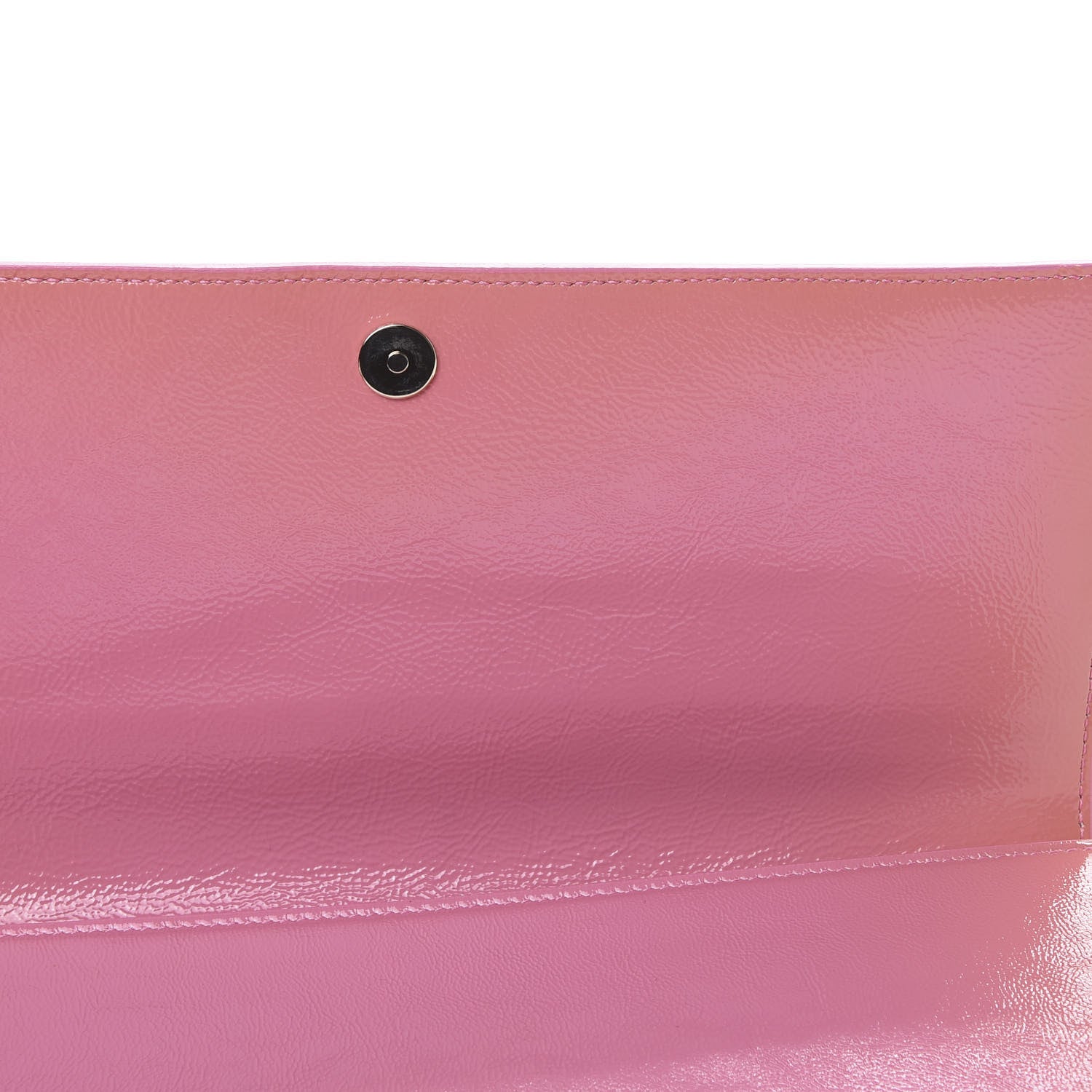 Saint Laurent Textured Patent Large Belle De Jour Clutch Pink 9 of 9