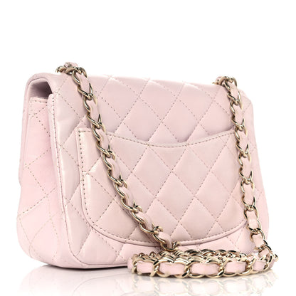 Chanel Lambskin Quilted Mini Square Flap Light Pink 3 of 9