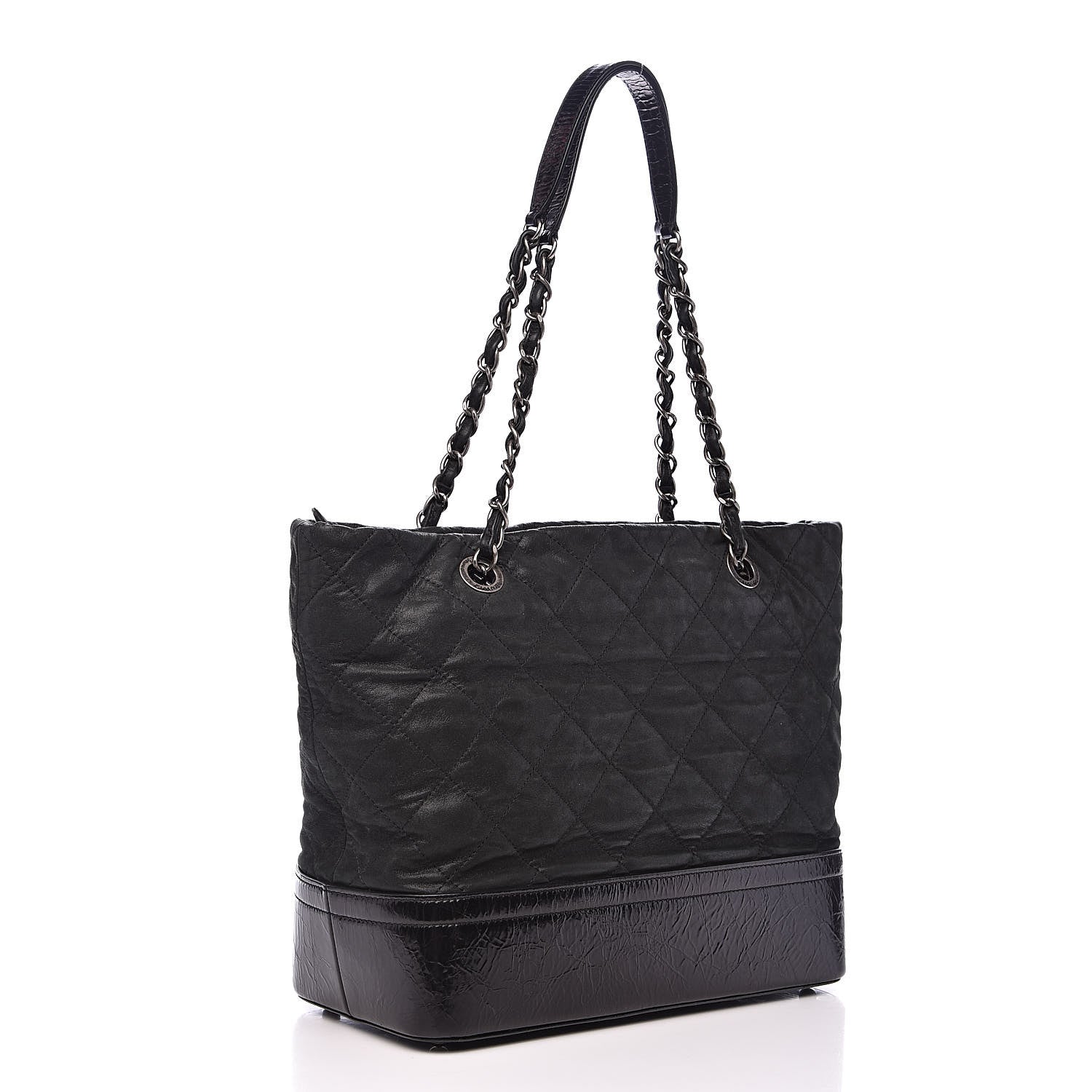 Chanel Iridescent Calfskin VIP Shopping Tote Dark Green 3 of 13