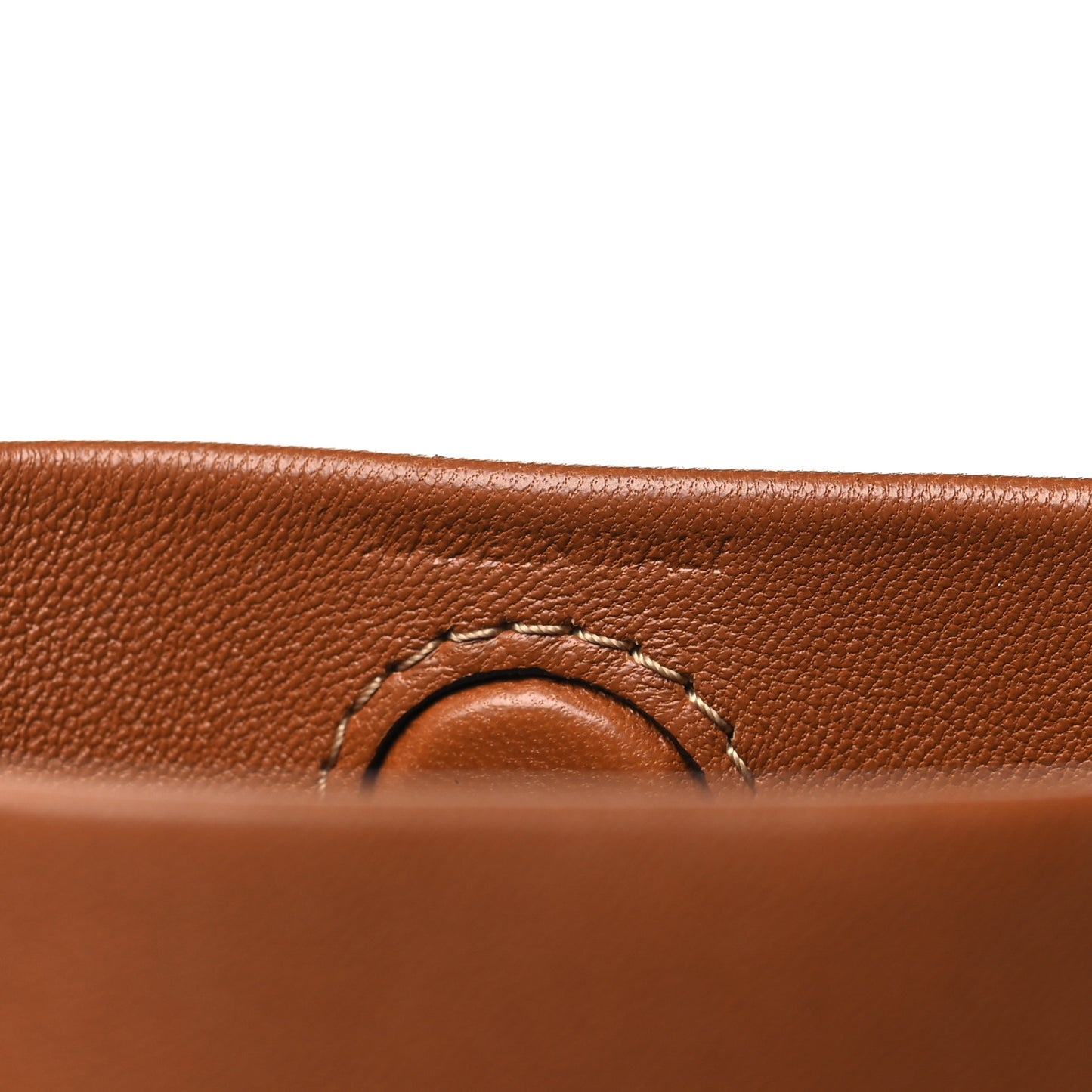 Triomphe Canvas Calfskin Mini Poche Bag Tan