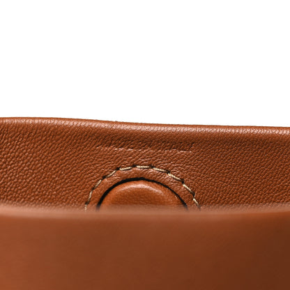 Celine Triomphe Canvas Calfskin Mini Poche Bag Tan 6 of 9