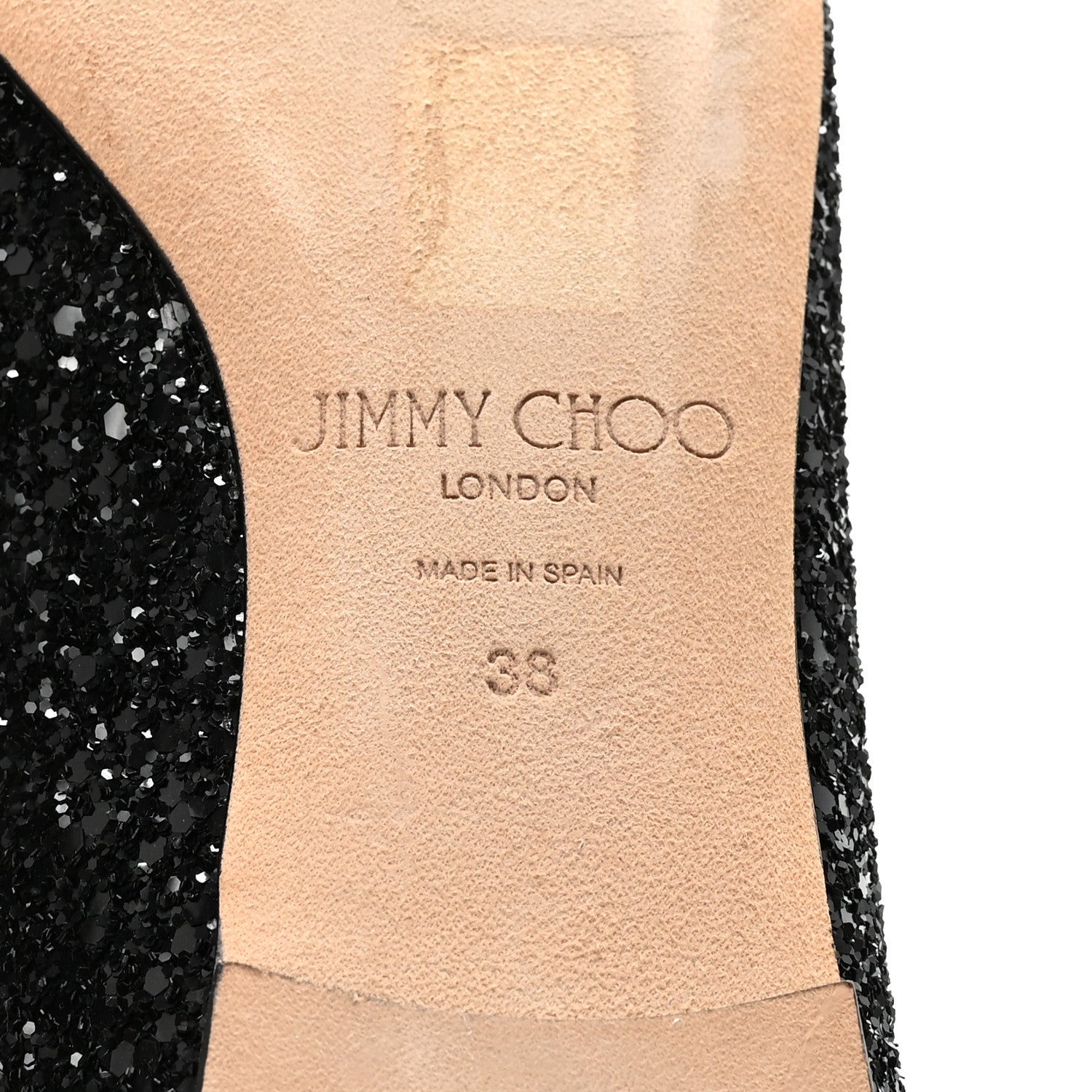 Jimmy Choo Glitter Romy Flats 38 Black 14 of 16