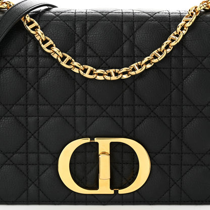 Christian Dior Grained Calfskin Cannage Large Caro Bag Black 8 of 10