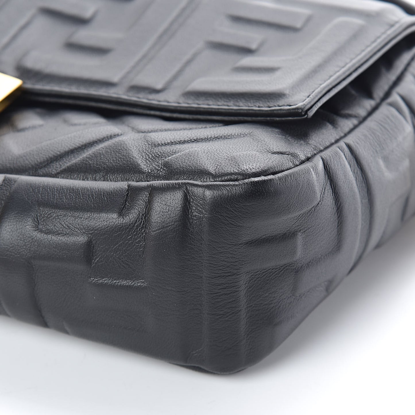 Nappa FF 1974 Embossed Baguette Black