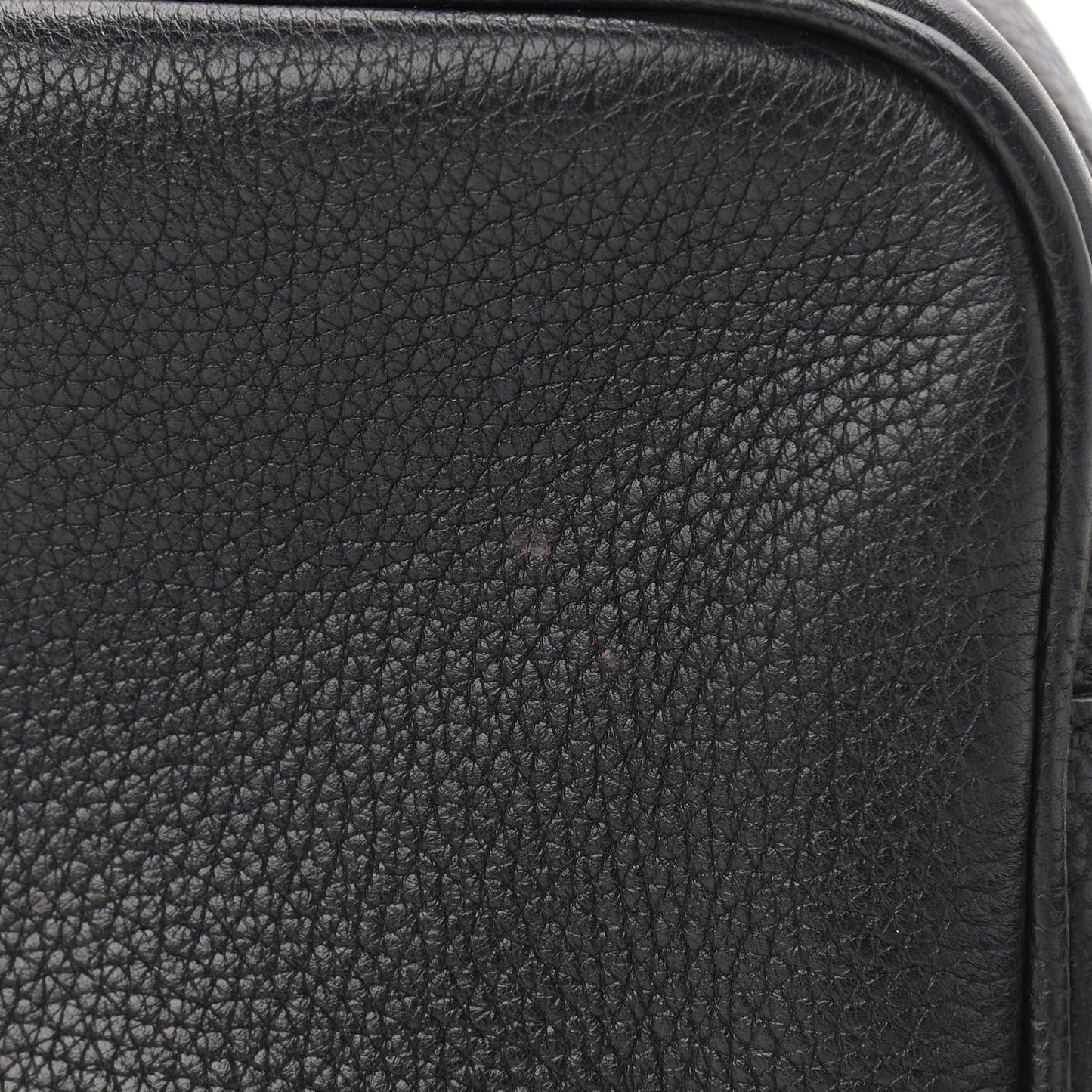 Pebbled Calfskin Small Soho Disco Bag Black