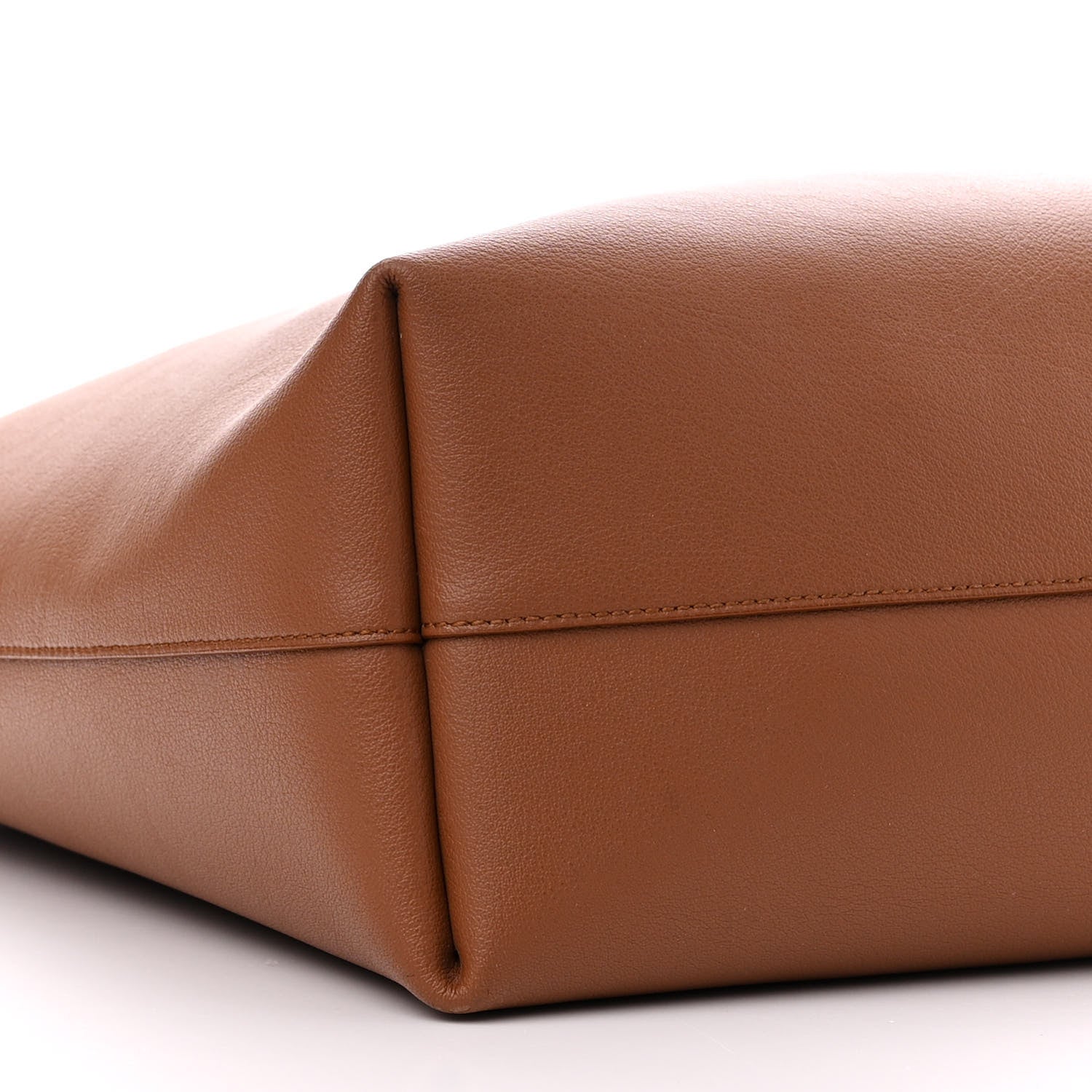 Saint Laurent Calfskin Large Shopping Tote Dark Tan 12 of 17