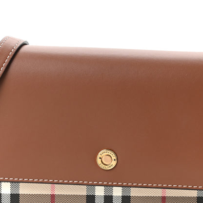 Burberry Calfskin Vintage Check New Hampshire Bag Archive Beige Tan 7 of 9