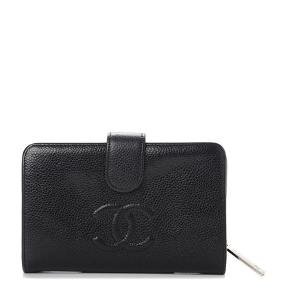 Chanel Caviar Timeless CC Zipped Pocket Wallet Black 1 of 9
