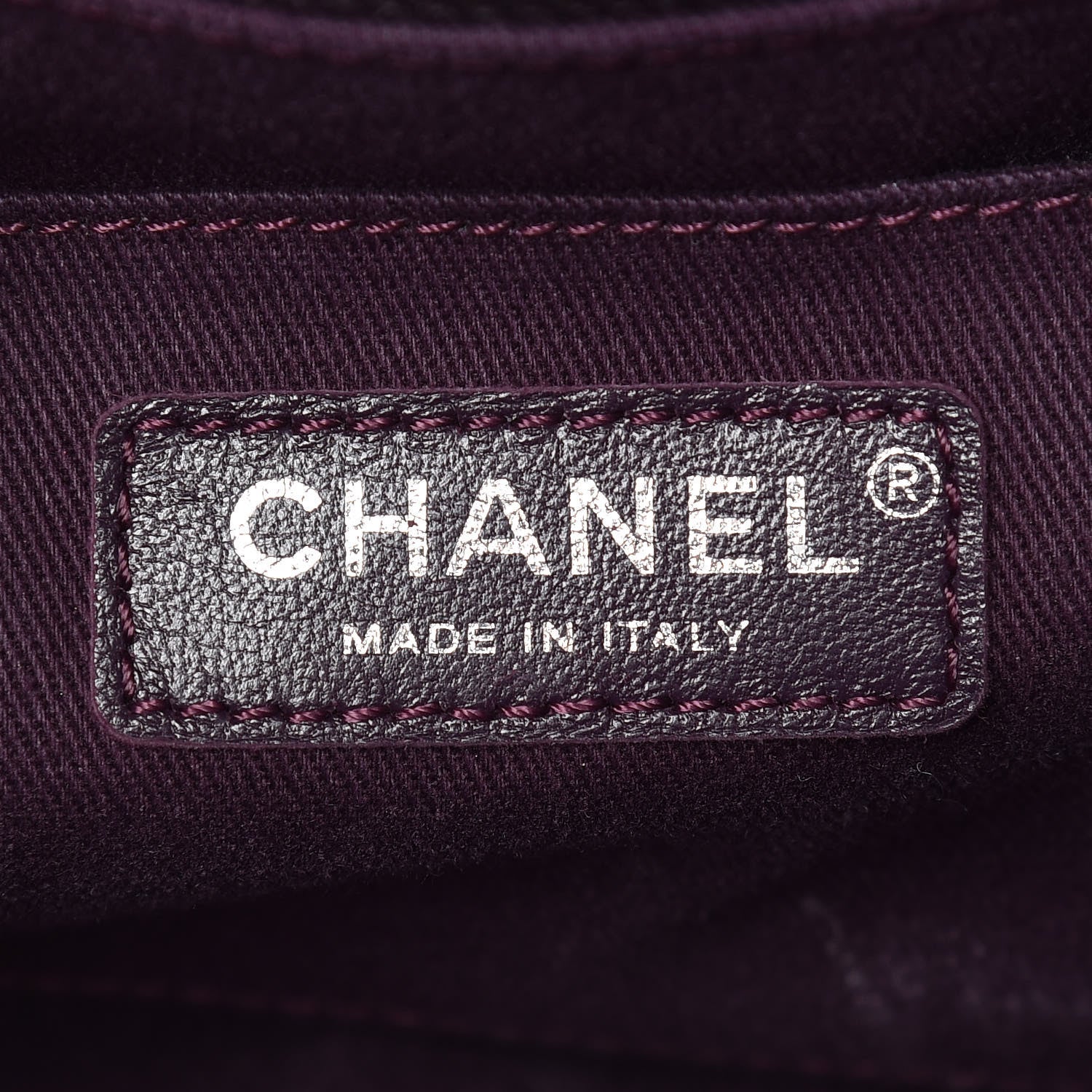 Chanel Washed Caviar Quilted Large Turn Around Ligne Flap Dark Purple 8 of 16