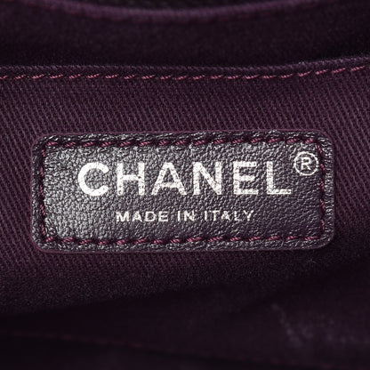 Chanel Washed Caviar Quilted Large Turn Around Ligne Flap Dark Purple 8 of 16