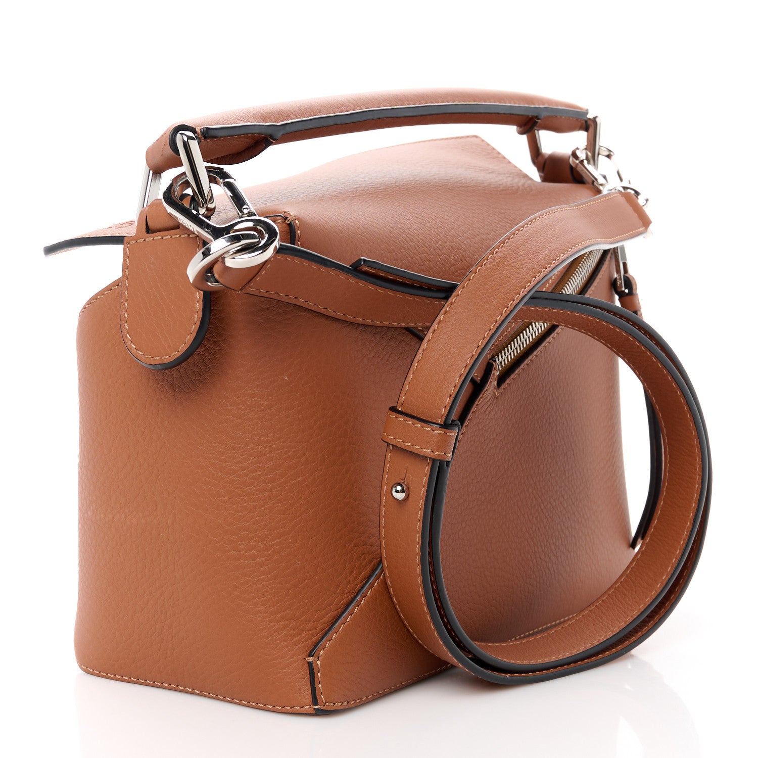 Loewe Calfskin Small Puzzle Edge Bag Tan 3 of 10