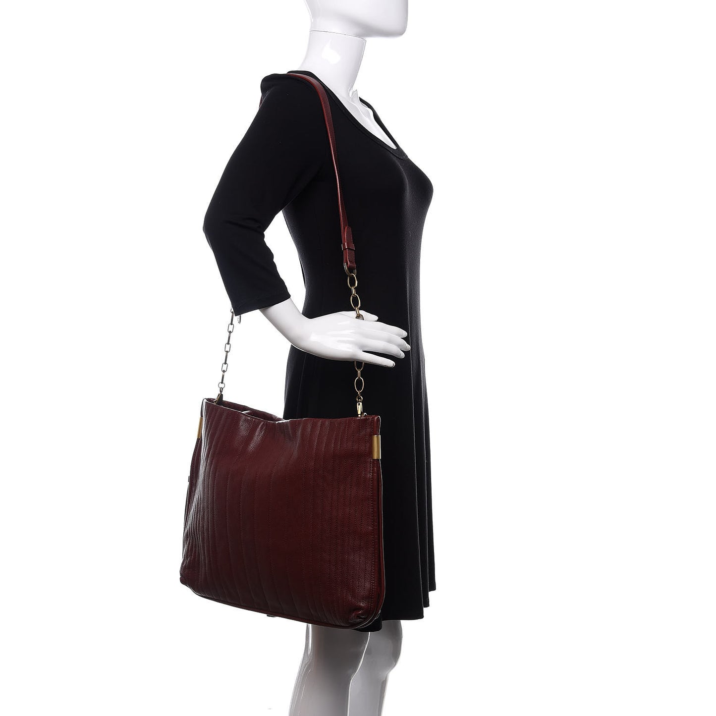 Goatskin Amalia Bucket Bag Aubergine