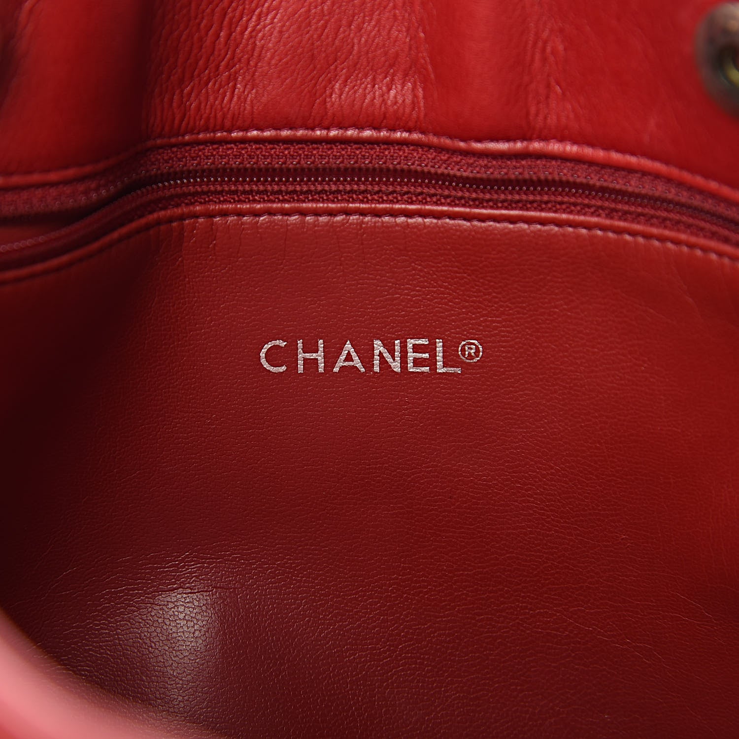 Chanel Lambskin Quilted Tote Red 6 of 13