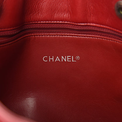 Chanel Lambskin Quilted Tote Red 6 of 13