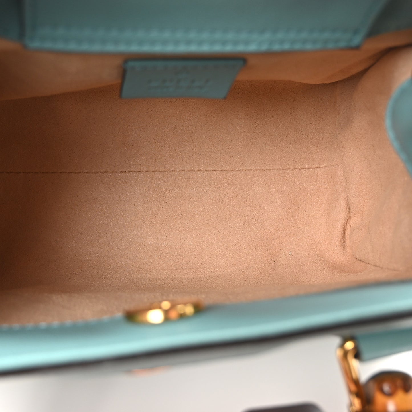 Wonka Grain Calfskin Mini Diana Tote Bag Dusty Azure Orange Fluo