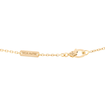 Van Cleef & Arpels 18K Yellow Gold Black Onyx Vintage Alhambra Pendant Necklace 4 of 5