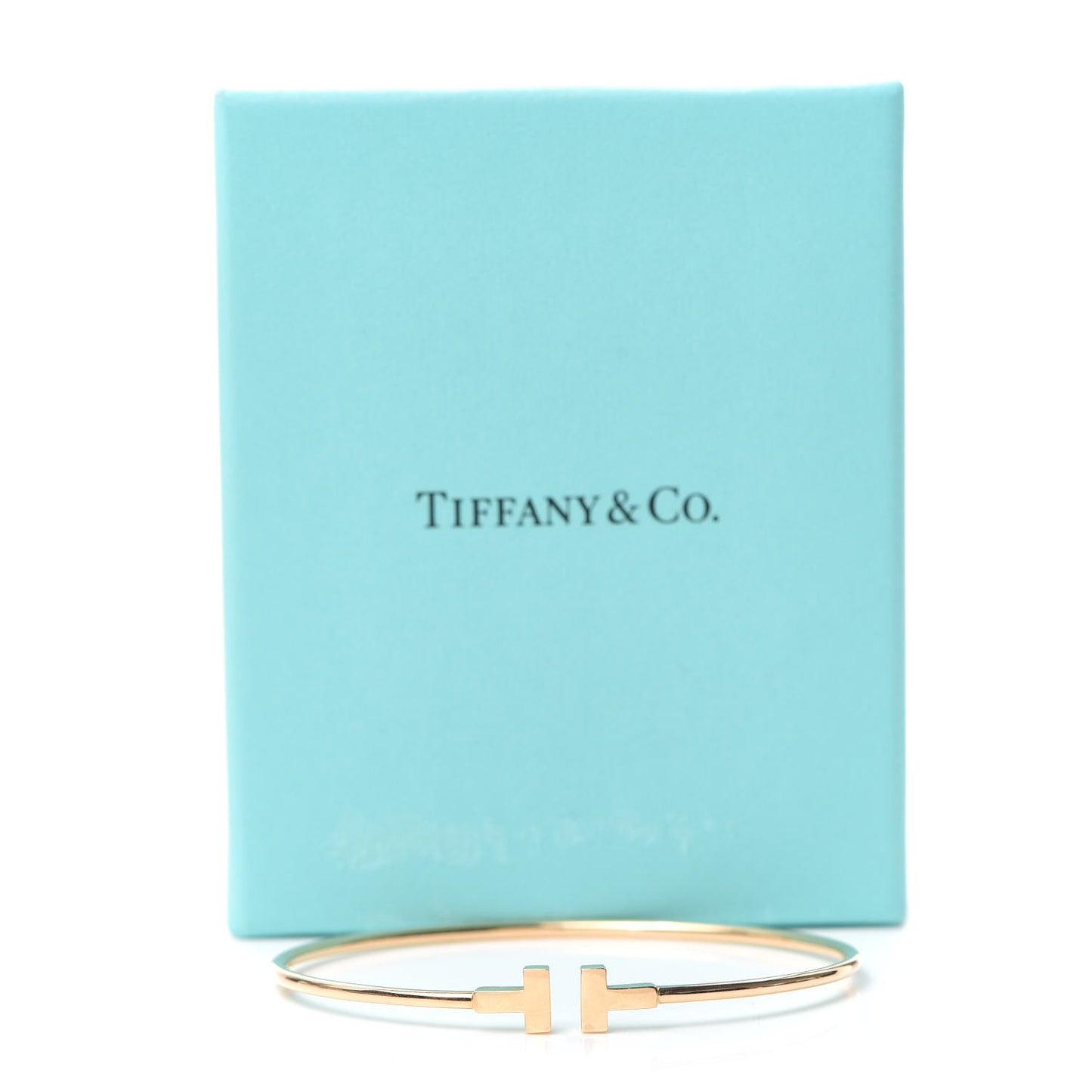 18K Rose Gold Narrow T Wire Bracelet