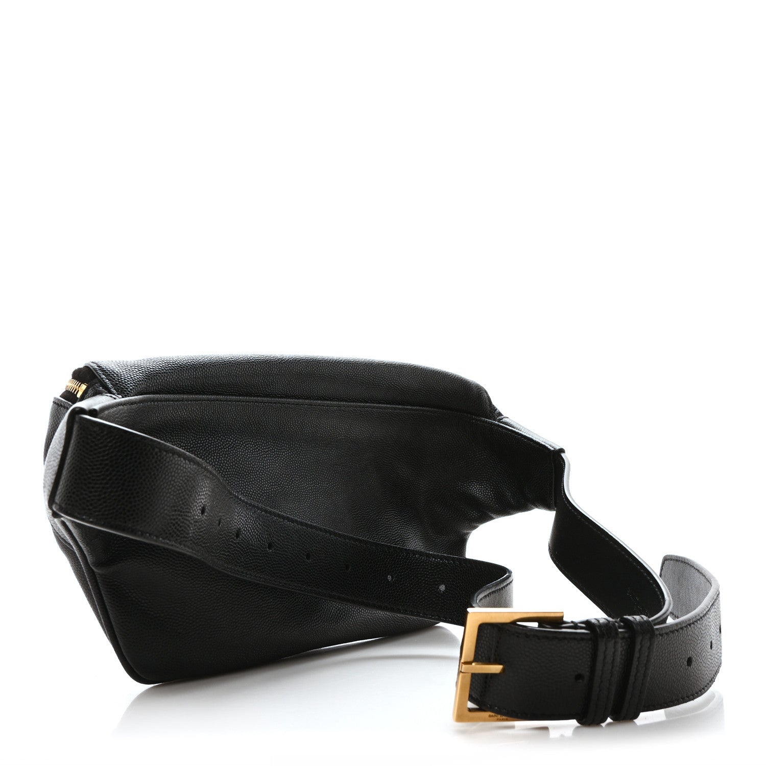 Saint Laurent Grain De Poudre Monogram Belt Bag Black 3 of 11