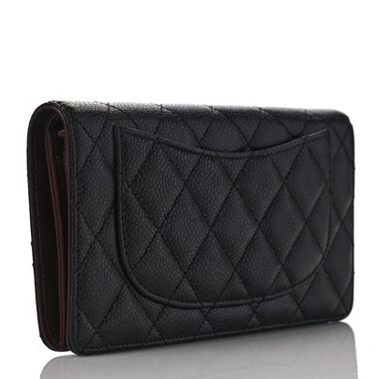 Chanel Caviar Quilted Yen Wallet Black 3 of 9