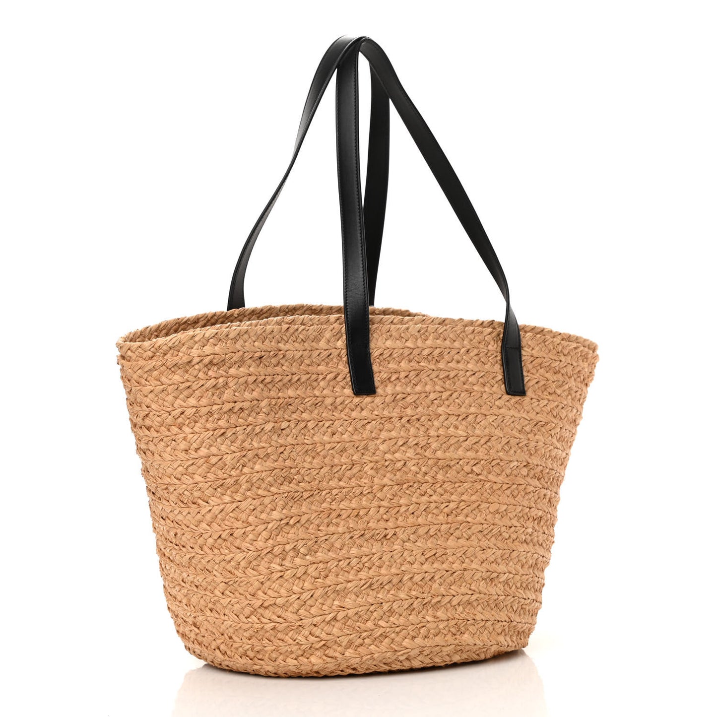 Raffia Calfskin Medium Panier Tote
