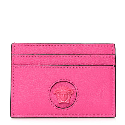 Versace Calfskin Medusa Card Holder Pink 1 of 7