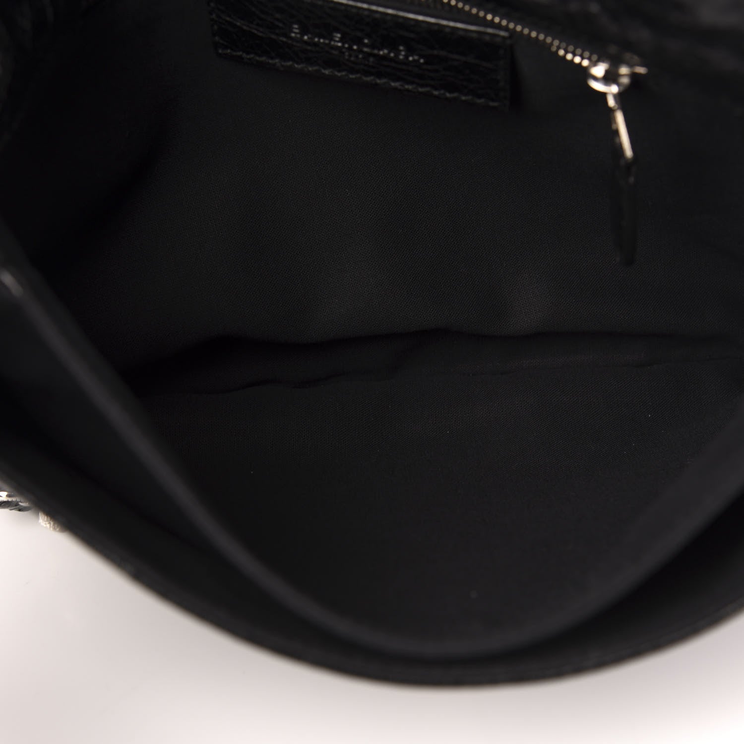 Balenciaga Agneau Giant 12 Silver Hardware Envelope Strap Clutch Black 5 of 10