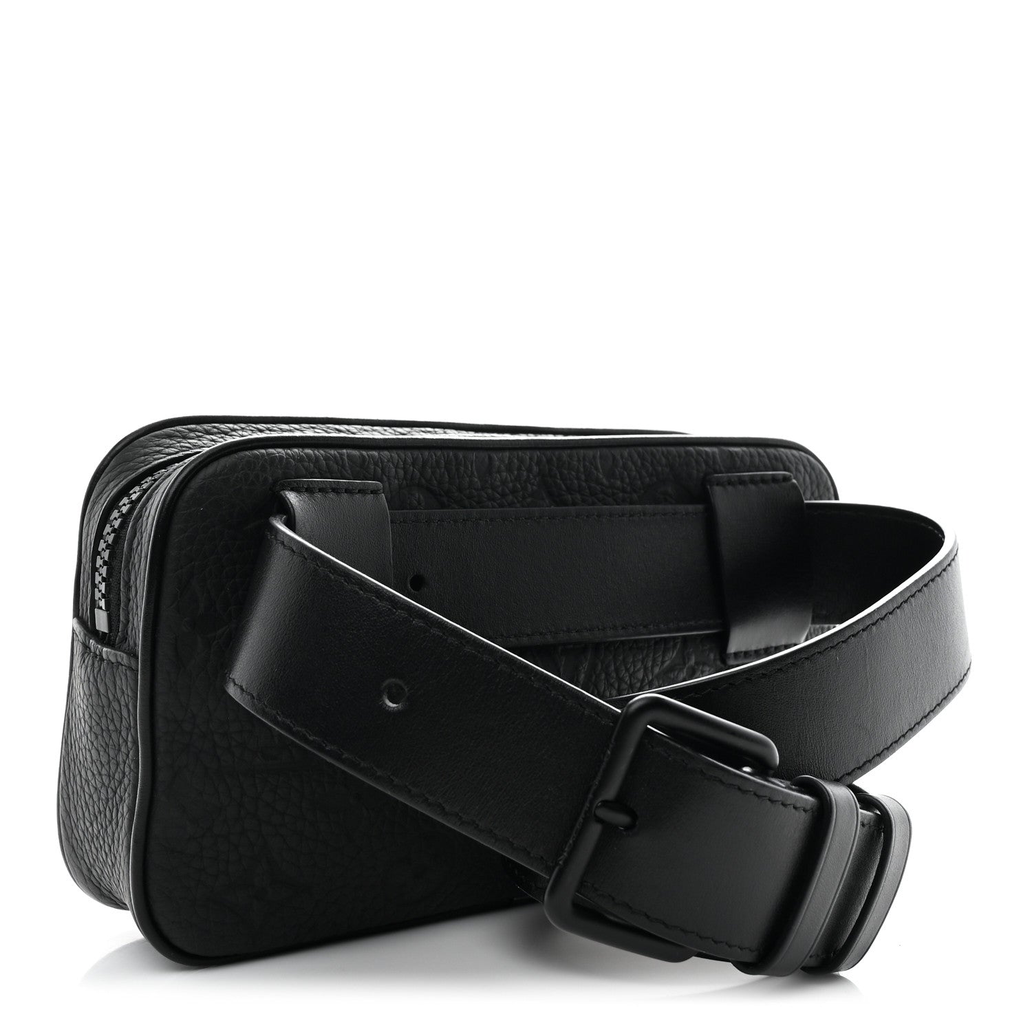 Louis Vuitton Taurillon Monogram Uniformes Solar Ray Soft Pochette Volga Belt Bag Black 3 of 9