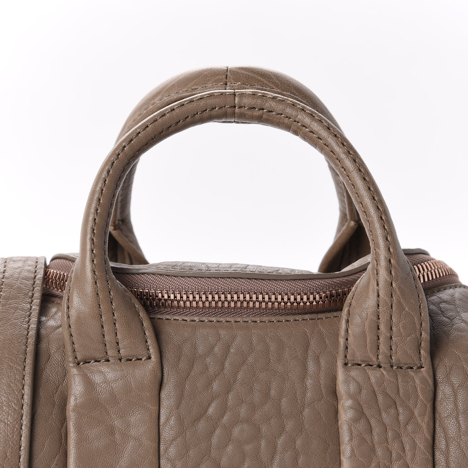 Alexander Wang Pebbled Lambskin Mini Rockie Latte Rose Gold Hardware 9 of 9