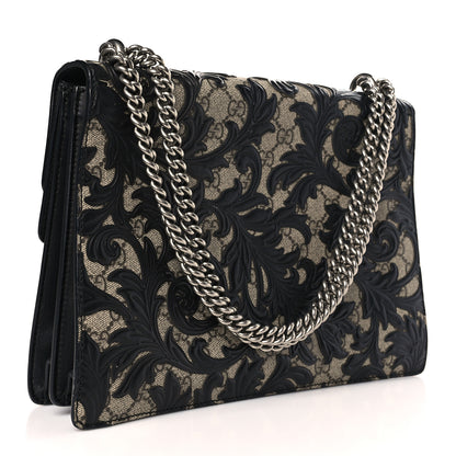 Gucci GG Supreme Monogram Arabesque Medium Dionysus Shoulder Bag Black 3 of 10