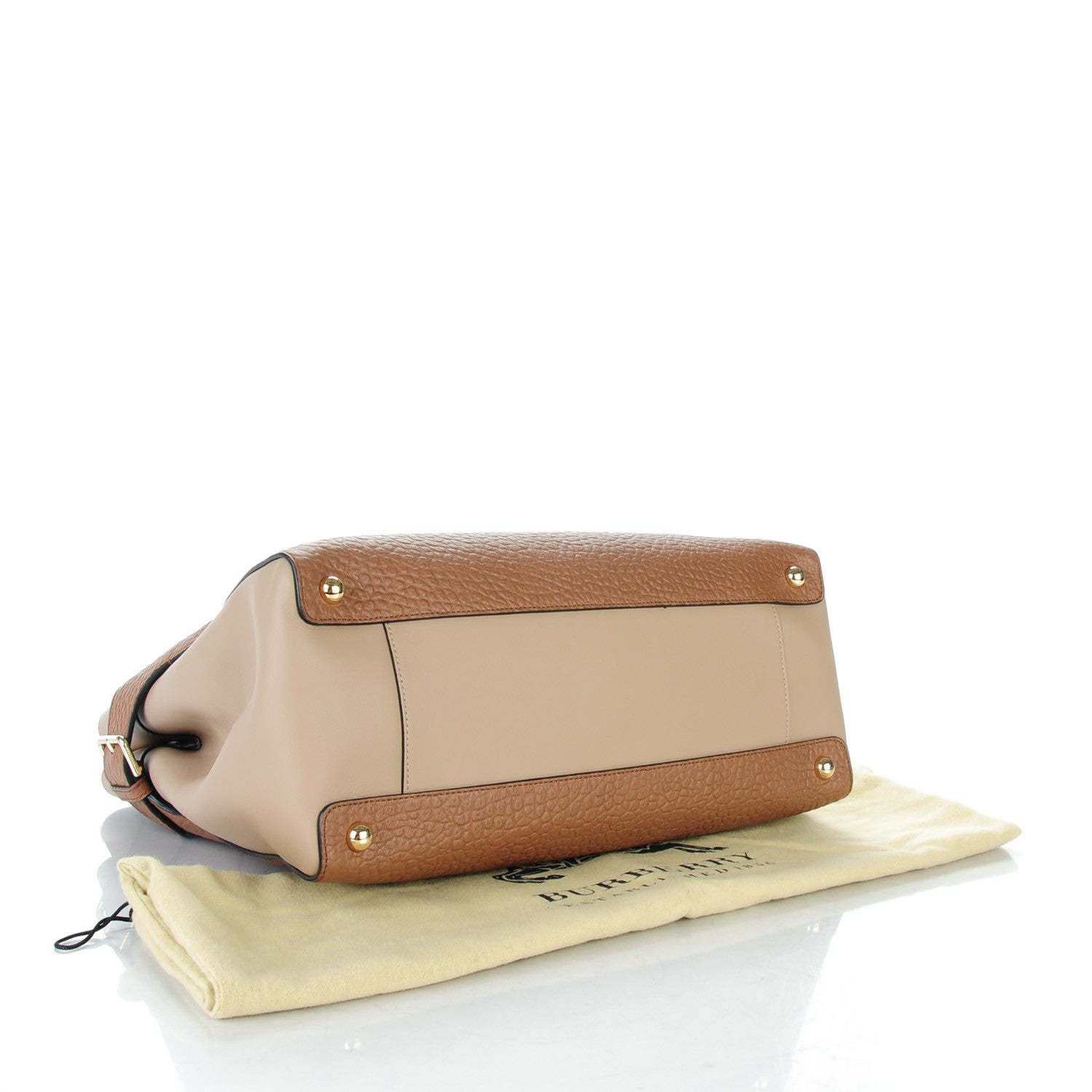 Burberry Heritage Grain Large Clarborough Tote Taupe Brown 4 of 7