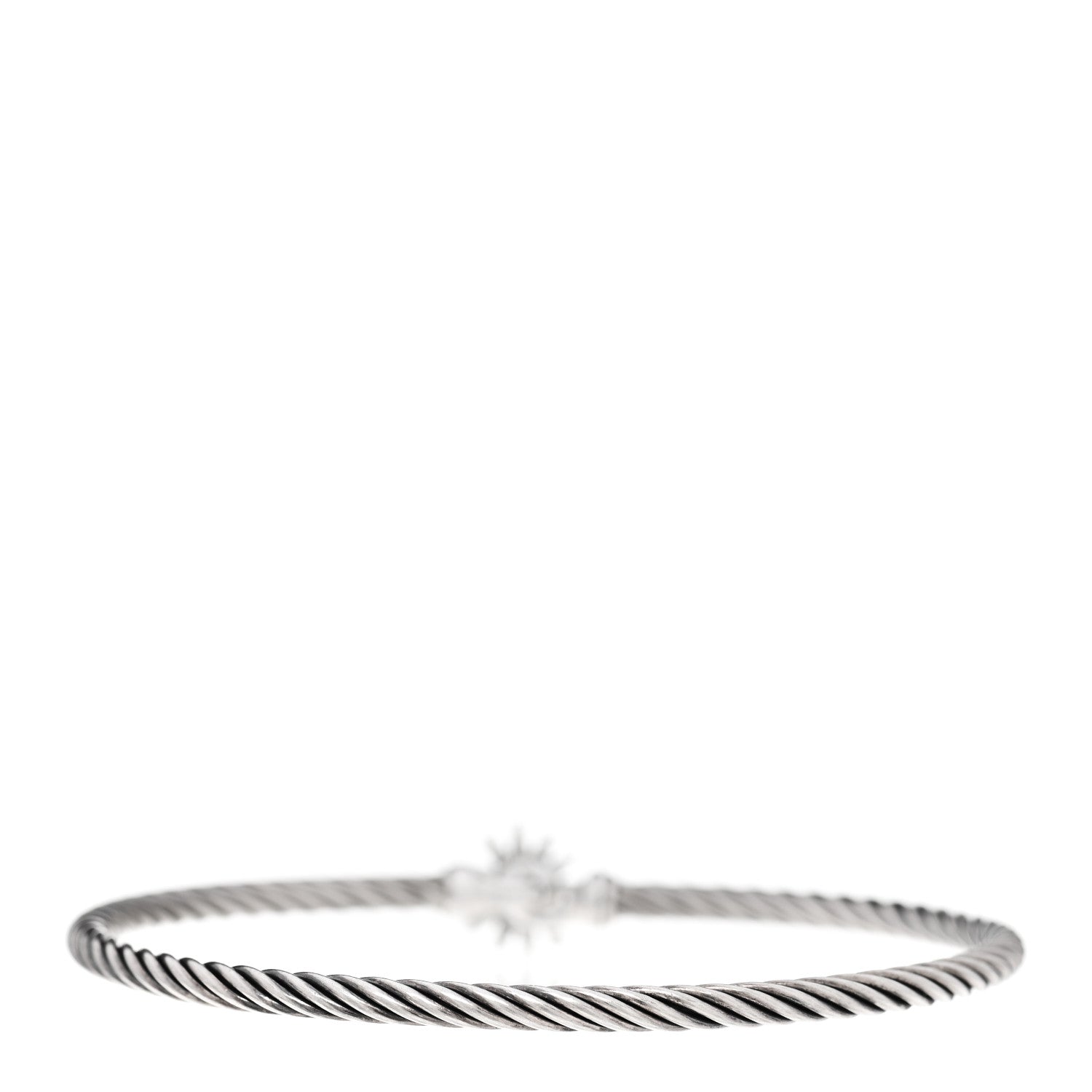 David Yurman Sterling Silver Diamond Starburst Bracelet 2 of 3