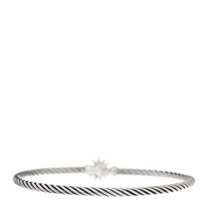 David Yurman Sterling Silver Diamond Starburst Bracelet 2 of 3